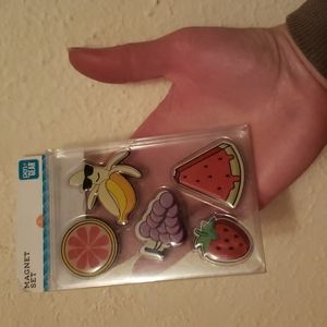 Locker magnet set 5 fruits New 🍓🍌🍉🍇NWT for school